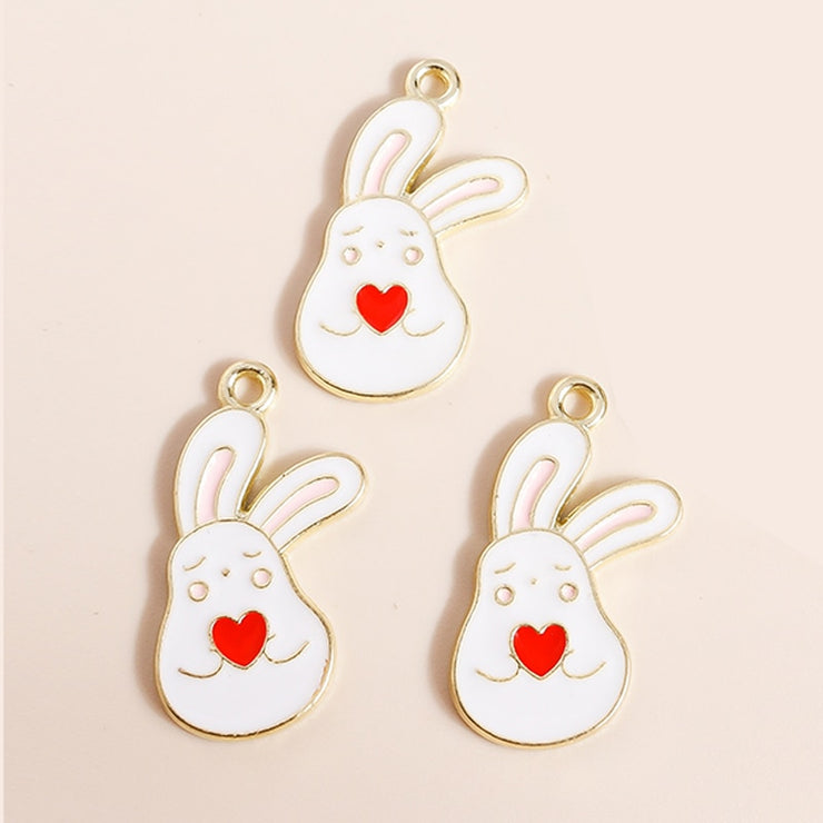 Lot de 10 pendentifs lapin