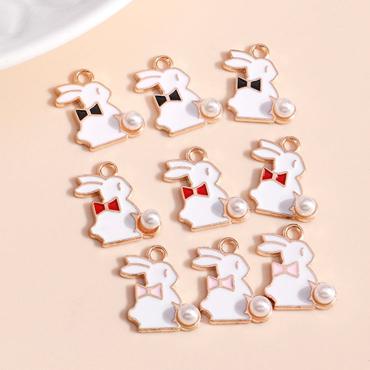 Lot de 10 pendentifs lapin